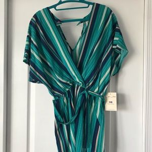 Multi colored striped romper